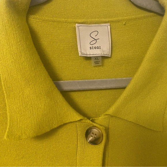 Sioni Size XL Mustard Rayon Blend Button-Up Cardigan Sweater Super Soft in EUC - Picture 2 of 10